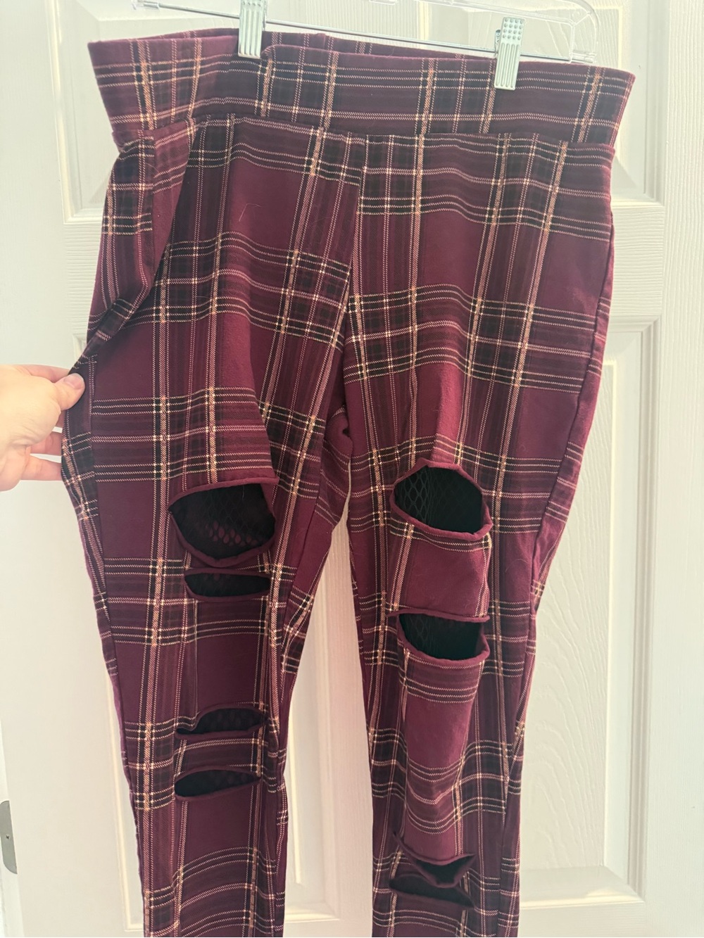 Torrid Plaid Distressed Mesh Pants/Leggings – Size 2